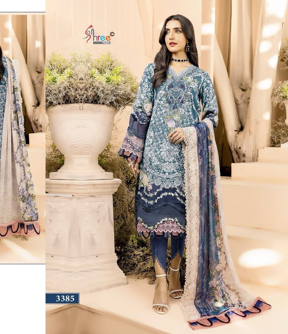 URVI EXPORT-ASHTHA-3384-COTTON WHOLESALE BEAUTIFUL PAKISTANI SUIT CATALOG