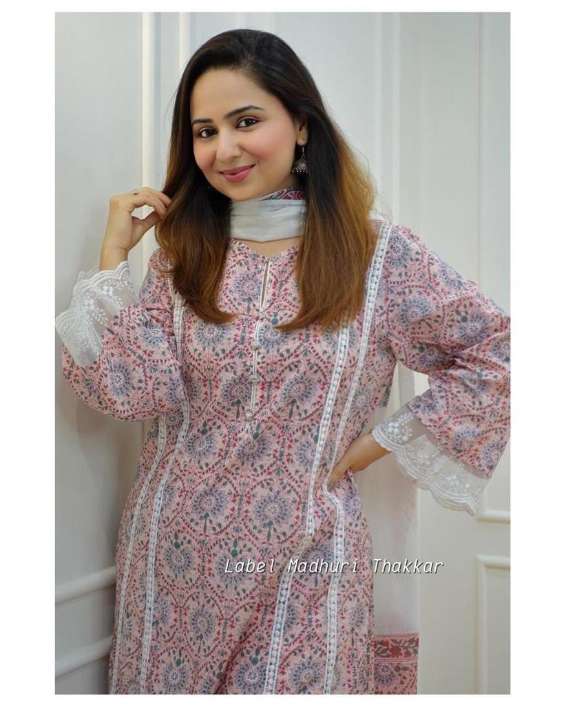 New Pakistani A-line cotton suit