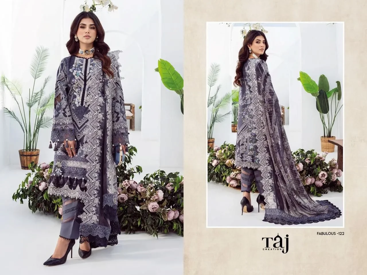 ASHTHA-TAJ-122-DESIGNER ORGENZA EMBROIDERY PAKISTANI SUIT CATALOG