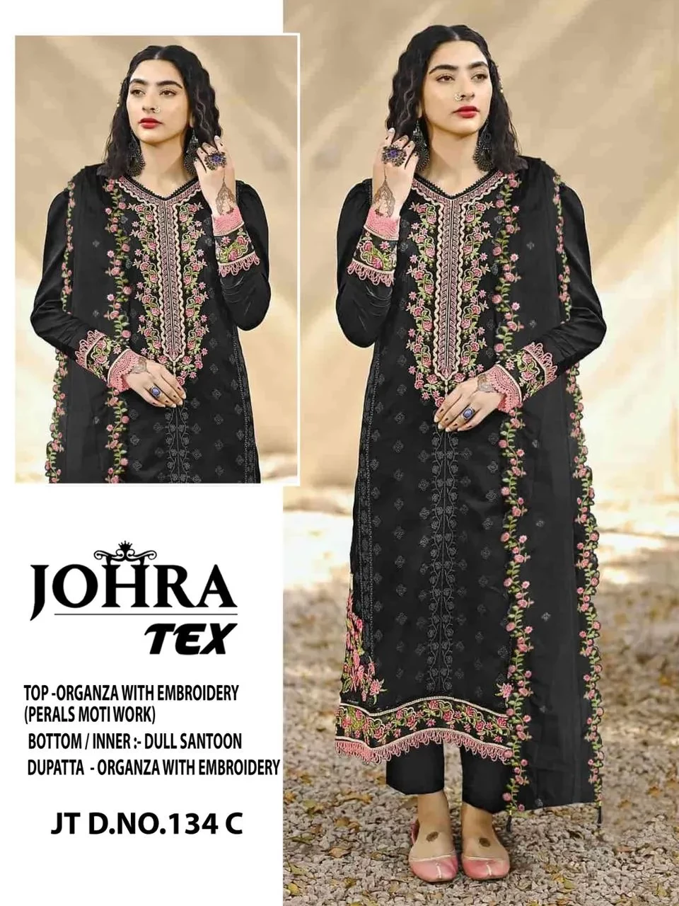 ASHTHA-JT-134-DESIGNER ORGENZA EMBROIDERY PAKISTANI SUIT CATALOG