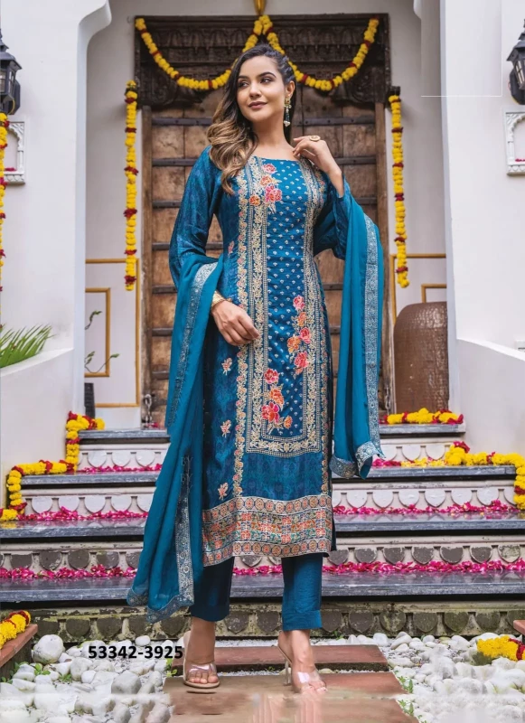 BYC-FIZA 2-53342-Designer Beautiful Dola Jacquard Readymade Dress Catalog